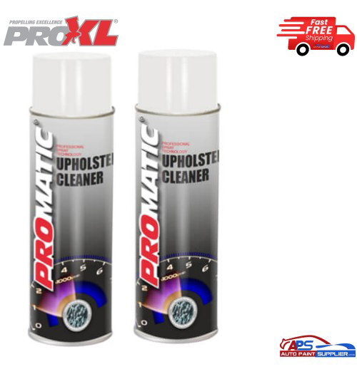 2 x PROMATIC Upholstery 500ML Aerosol Professional Hard Soft Surface Cleaner
